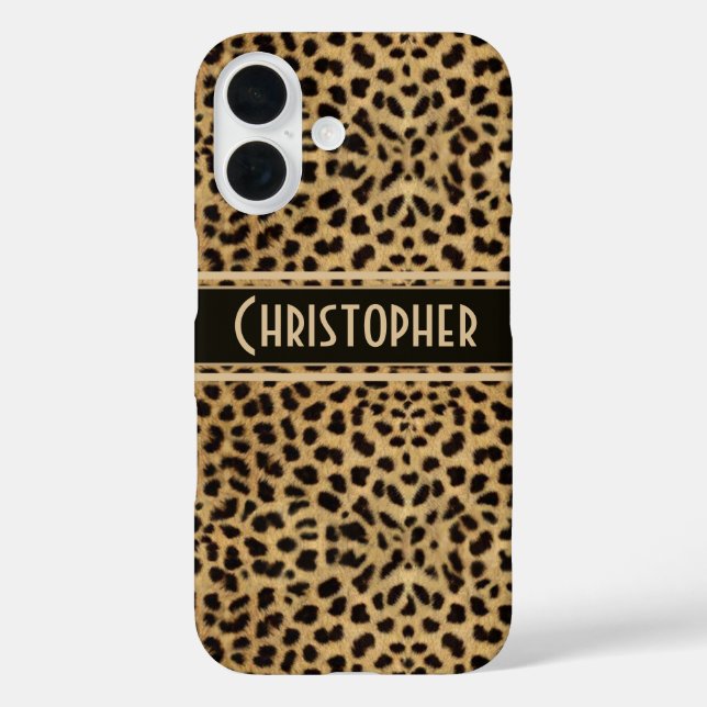 Leopard Spot Skin Print Personalised Case-Mate iPhone Case (Back)