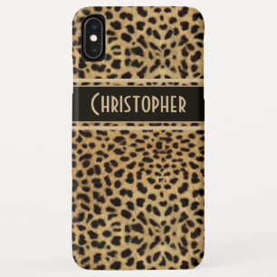 Leopard Spot Skin Print Personalised iPhone XS Max Case