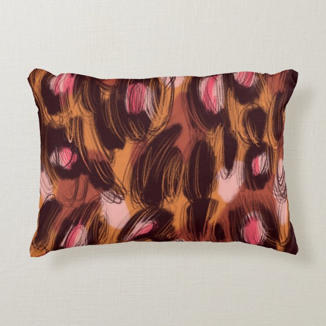Leopard Spots African Animal Pattern Decorative Cushion (Front)