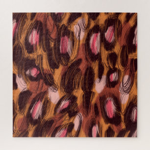 Leopard Spots African Animal Pattern Jigsaw Puzzle