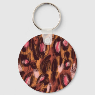 Leopard Spots African Animal Pattern Key Ring