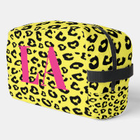 Leopard spots animal print custom toiletry bag