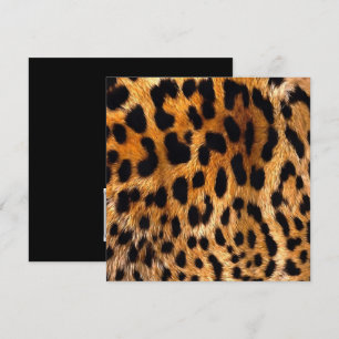 Leopard Spots Black Brown Wild Animal Fine Art Invitation