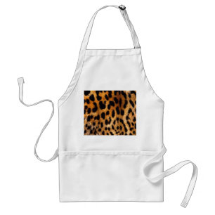 Leopard Spots Black Brown Wild Animal Fine Art Standard Apron