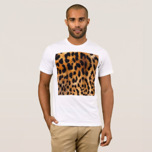Leopard Spots Black Brown Wild Animal Fine Art T-Shirt