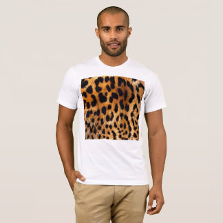 Leopard Spots Black Brown Wild Animal Fine Art T-Shirt