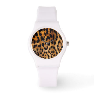 Leopard Spots Black Brown Wild Animal Fine Art Watch