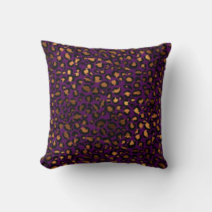 Leopard Spots Blue Glam Luxurious Fashionable Wild Cushion