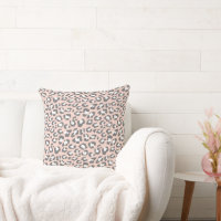 Leopard Spots Blush and Grey Animal Print Pattern