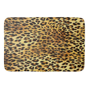 Leopard Spots Camouflage Pattern Painting Bath Mat