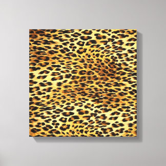 Leopard Spots Camouflage Pattern Painting Canvas Print