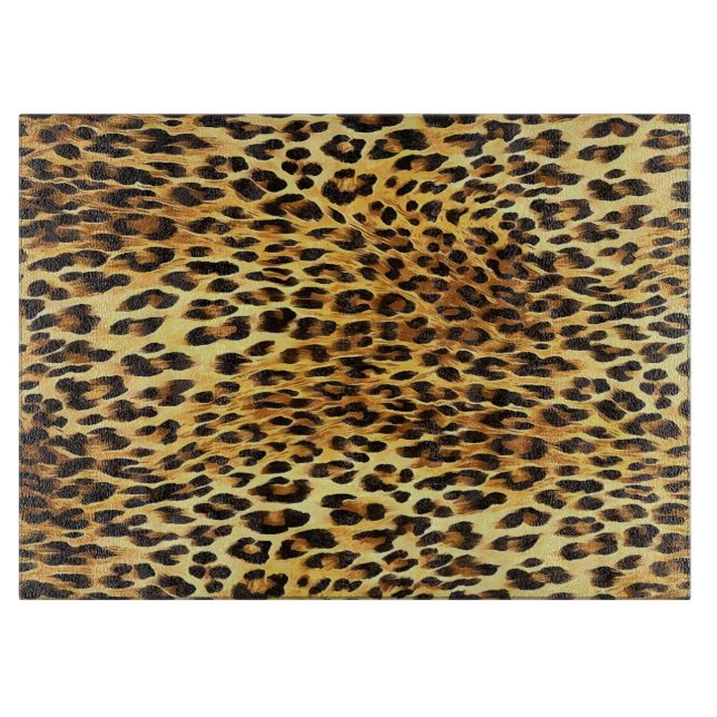 Leopard Spots Camouflage Pattern Painting Cutting Board (Front)