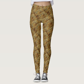 Leopard Spots Camouflage Pattern Painting Leggings