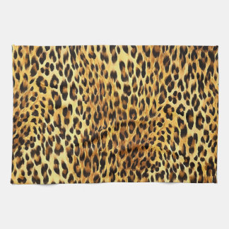 Leopard Spots Camouflage Pattern Painting Tea Towel