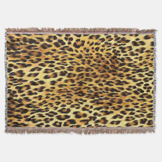Leopard Spots Camouflage Pattern Painting Throw Blanket
