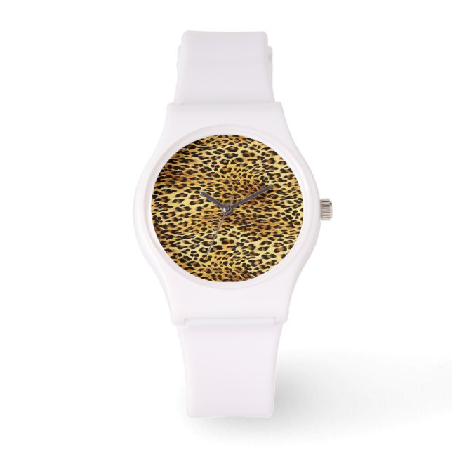 Leopard Spots Camouflage Pattern Painting Watch (Front)