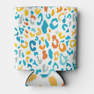 Leopard Spots: Colourful Vintage Texture. Can Cooler