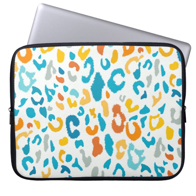 Leopard Spots: Colourful Vintage Texture. Laptop Sleeve (Front)