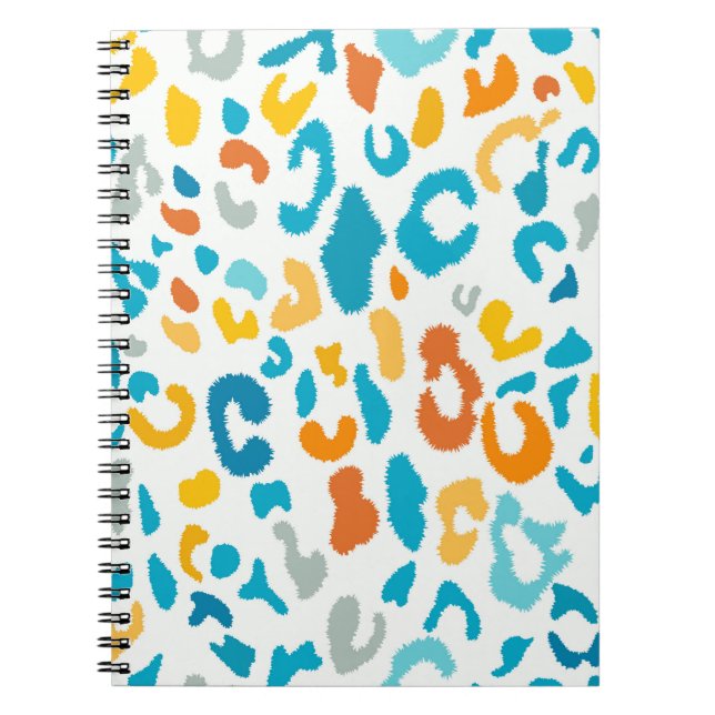 Leopard Spots: Colourful Vintage Texture. Notebook (Front)