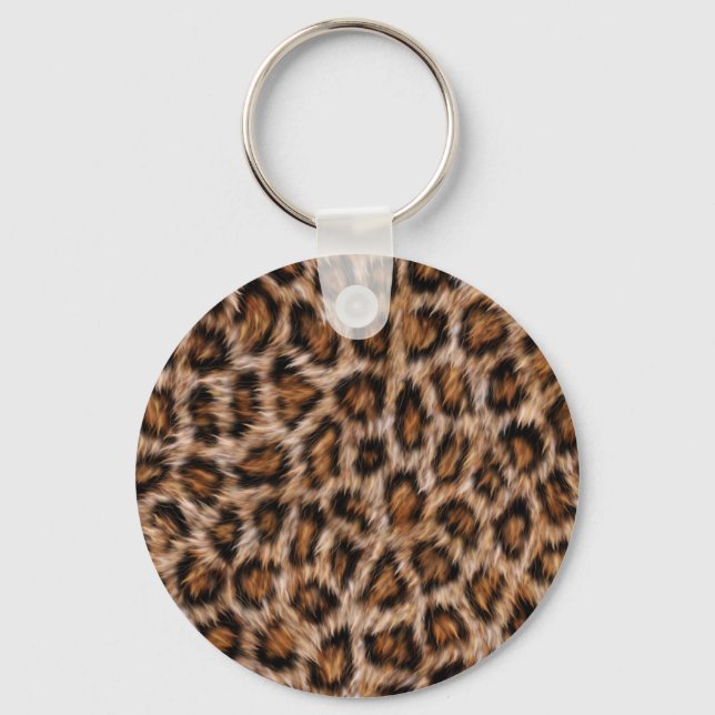 Leopard Spots Fur Jaguar Animal Cat skin Pattern.j Key Ring (Front)