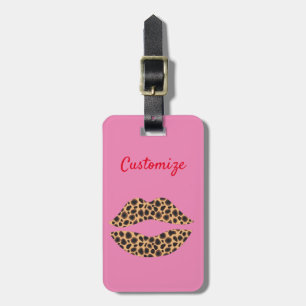 Leopard Spots Lipstick Kiss Thunder_Cove  Luggage Tag