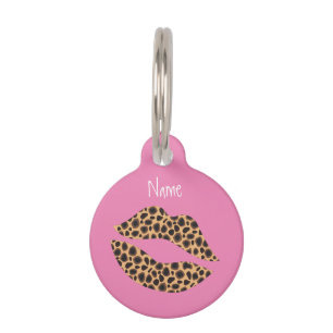 Leopard Spots Lipstick Kiss Thunder_Cove Pet Tag