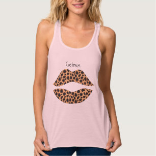 Leopard Spots Lipstick Kiss Thunder_Cove Singlet