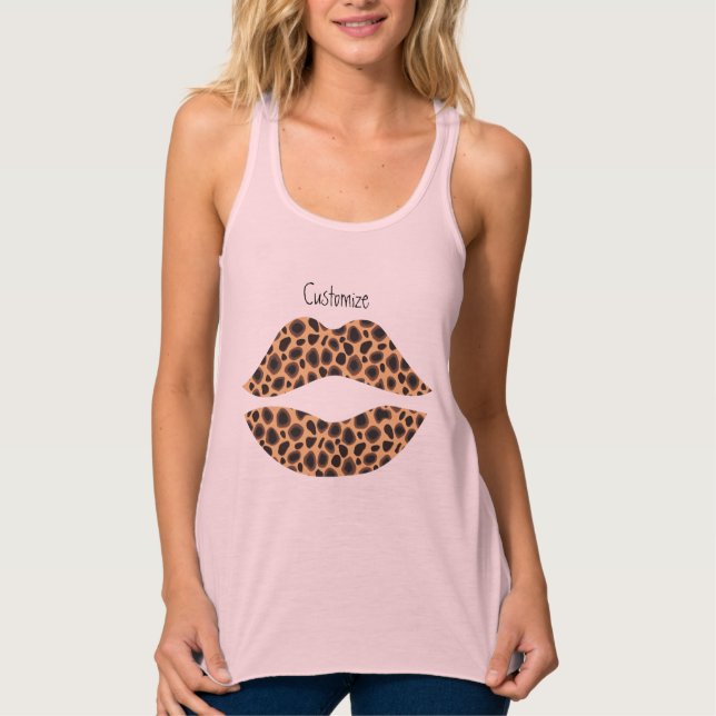 Leopard Spots Lipstick Kiss Thunder_Cove Singlet (Front)