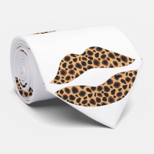 Leopard Spots Lipstick Kiss Thunder_Cove Tie