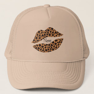 Leopard Spots Lipstick Kiss Thunder_Cove Trucker Hat