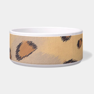 Leopard Spots Painting Custom Pet Bowls