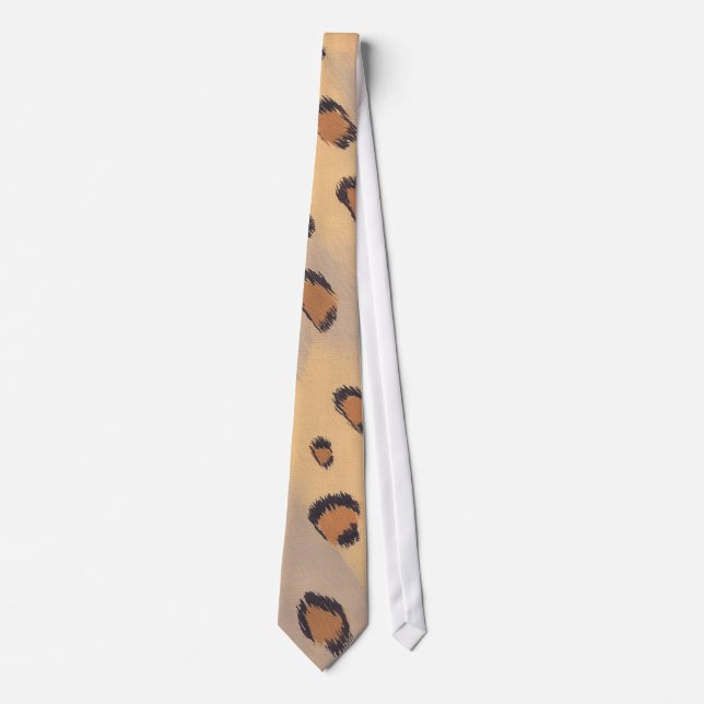 Leopard Spots Painting Custom Ties (Front)