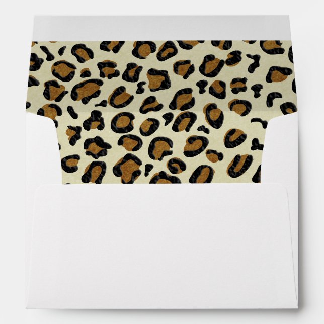 Leopard Spots Pattern Inside Personalised Envelope (Back (Bottom))
