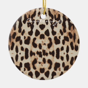 Leopard Spots Pattern Thunder_Cove Ceramic Tree Decoration