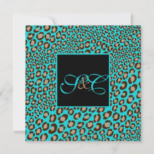 Leopard spots + pearl swirls/vintage invitation