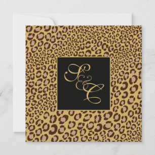Leopard spots + pearl swirls/vintage invitation