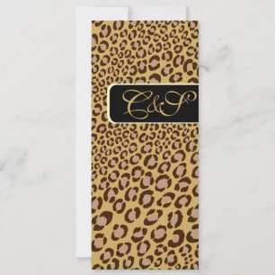 Leopard spots + pearl swirls/vintage invitation