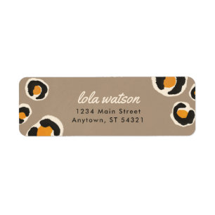 Leopard Spots Return Address Label