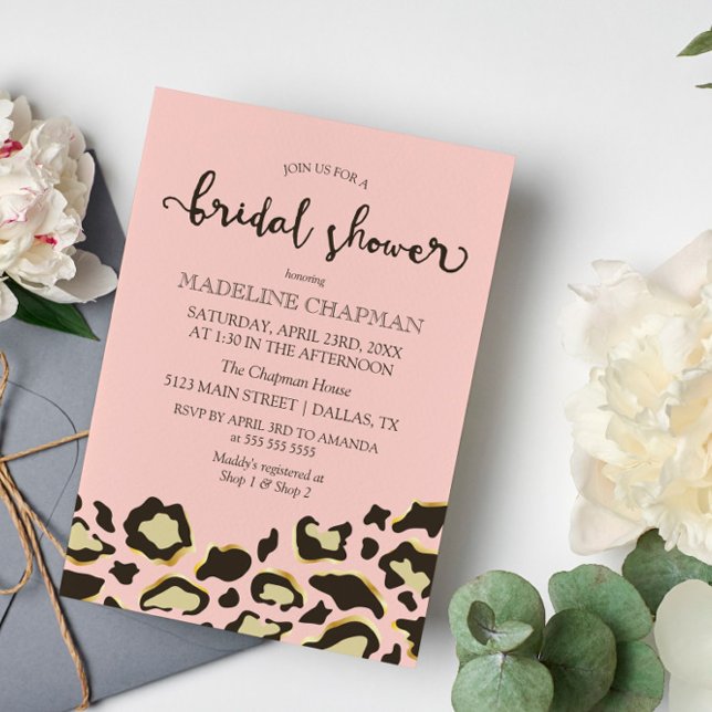 Leopard Spots & Tiger Stripes Bridal Shower Invitation (Creator Uploaded)
