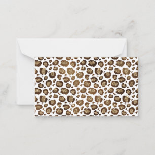 Leopard Spots Wild Animals Golden Glitter Safari Card