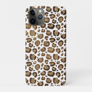 Leopard Spots Wild Animals Golden Glitter Safari Case-Mate iPhone Case