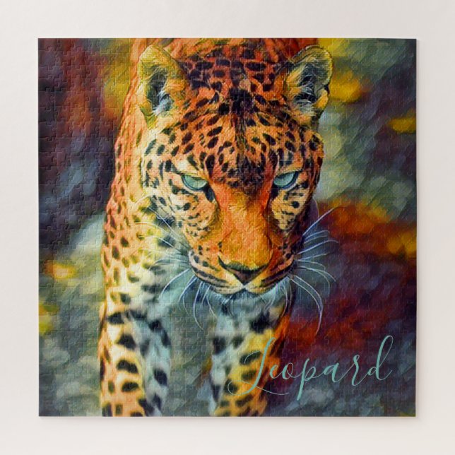 Leopard [Square Jigsaw puzzle] Puzzle (Vertical)