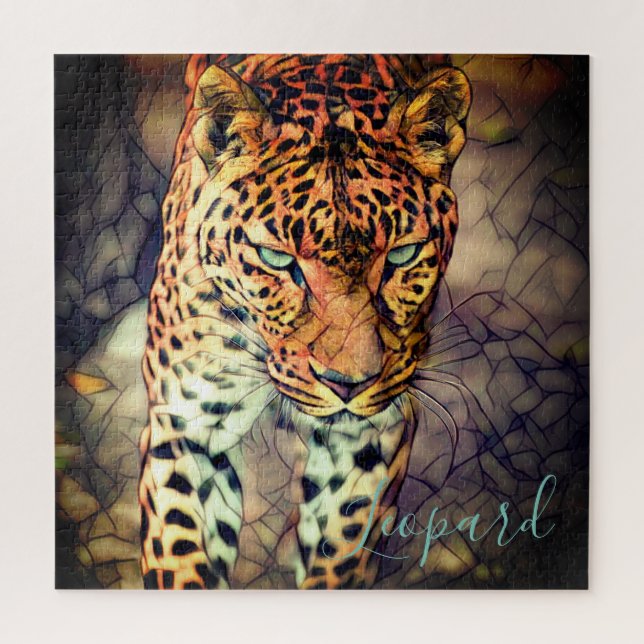 Leopard [Square Jigsaw puzzle] Puzzle (Vertical)
