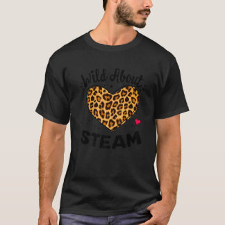 Leopard Steam Teacher Back To School Appreciation T-Shirt