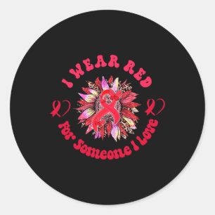 Leopard Sunflower Blood Cancer Awareness Apparel I Classic Round Sticker