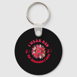 leopard sunflower blood cancer awareness apparel i key ring