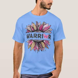 Leopard Sunflower Breast Cancer Awareness Cancer W T-Shirt