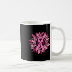 Leopard Sunflower Cheetah Breast Cancer Awareness Coffee Mug