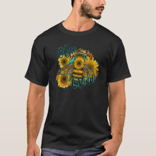 Leopard Sunflower Honey Bee Be Kind And Humble Kin T-Shirt