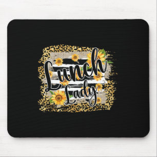 Leopard Sunflower Lunch Lady First Day Ck To Schoo Mouse Pad